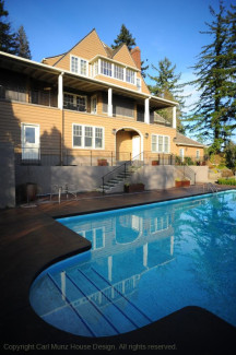 Greenhills Rear Elevation with Pool